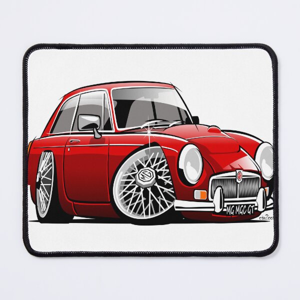 Aperçu de l'œuvre MG MGC GT caricature rouge créée et vendue par car2oonz.