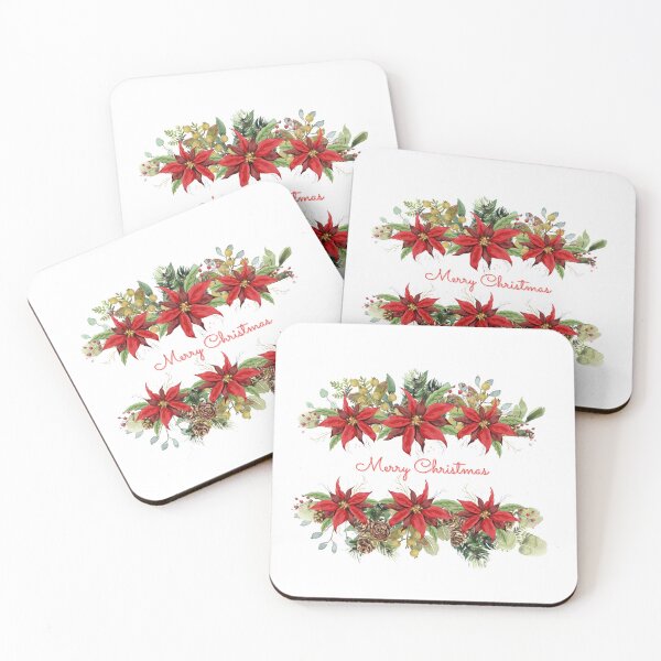 Item preview, Merry Christmas Red Poinsettia Design designed and sold by OByD.