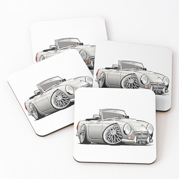 Item preview, MG MGC roadster caricature old English white designed and sold by car2oonz.