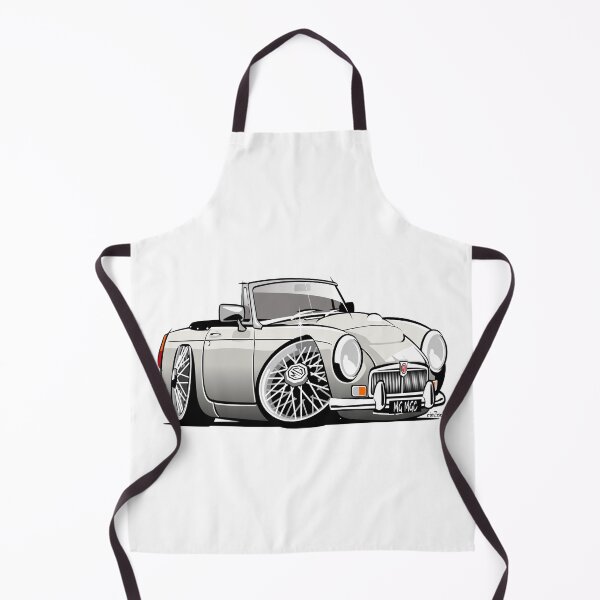 Item preview, MG MGC roadster caricature old English white designed and sold by car2oonz.