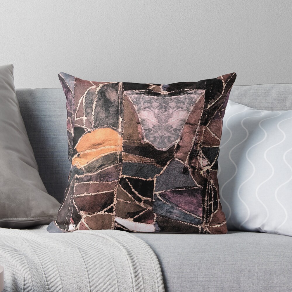 leather patches Throw Pillow