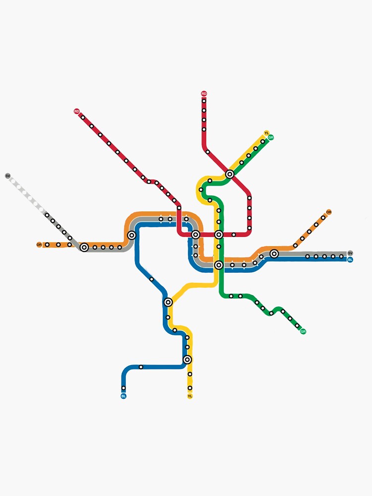 &ldquo;DC metro map&rdquo; Sticker for Sale by therealpretzel | Redbubble