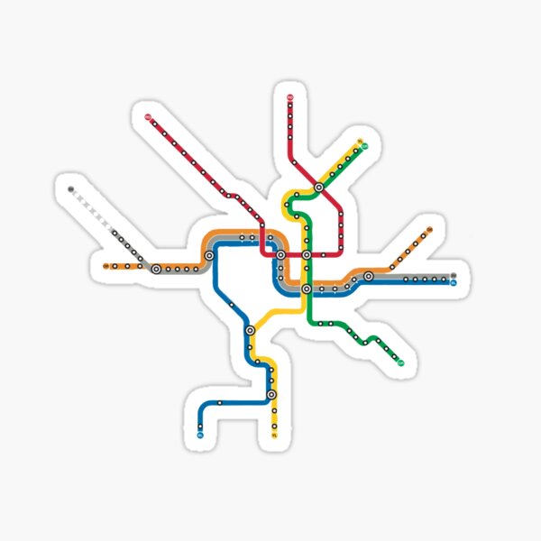 Item preview, DC metro map designed and sold by therealpretzel.