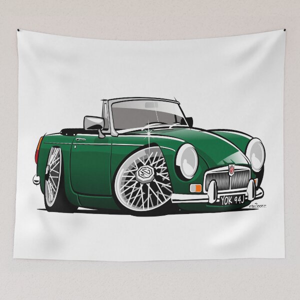 Item preview, MG MGB roadster personalized caricature YOK94J designed and sold by car2oonz.