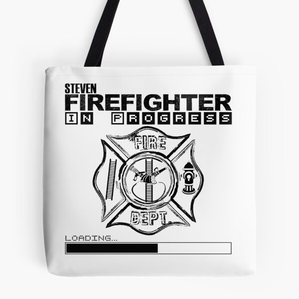 Item preview, Steven | FIREFIGHTER in Progress | Future Firefighter | Black Text designed and sold by Loving-school.
