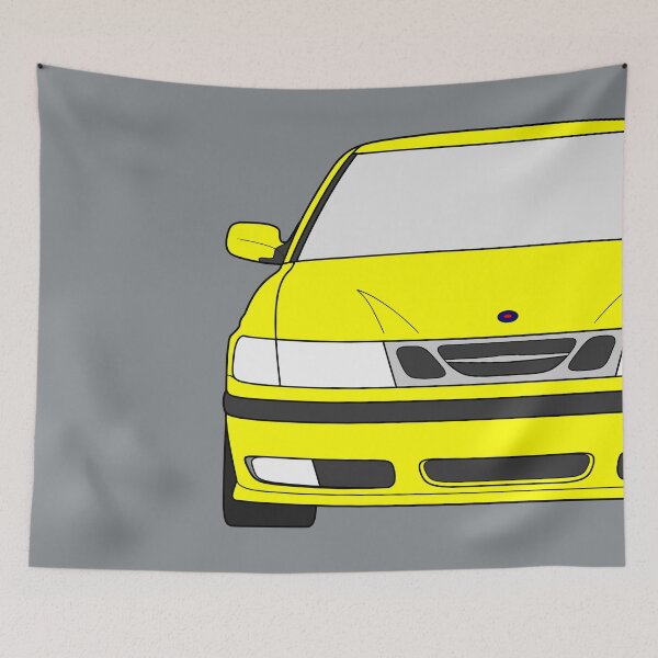 Artikelvorschau, Saab 9-3 1998–2003, gelbe Farbe entworfen und verkauft von EdimDesign.