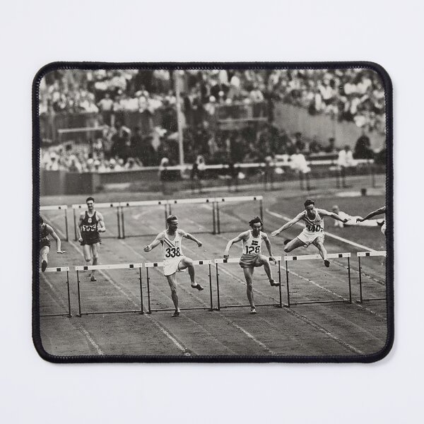 Item preview, Runners Running In Hurdle Race Track designed and sold by Night-parade.