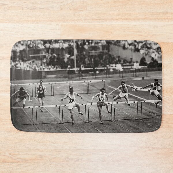 Item preview, Runners Running In Hurdle Race Track designed and sold by Night-parade.