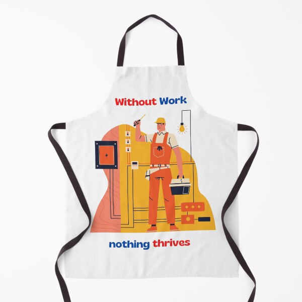 Item preview, without work nothing thrives, red and blue colors, happy labor day, labor day designed and sold by PaulGoldStore.
