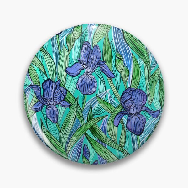 Item preview, Blue Purple Irises with Green designed and sold by micklyn.