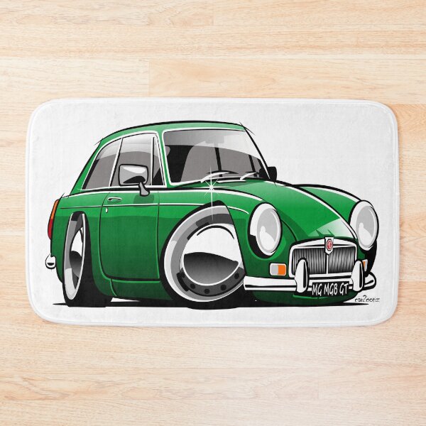 Item preview, MG MGB GT caricature green designed and sold by car2oonz.