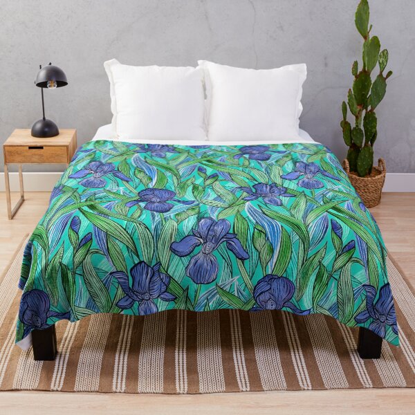 Item preview, Blue Purple Irises with Green designed and sold by micklyn.