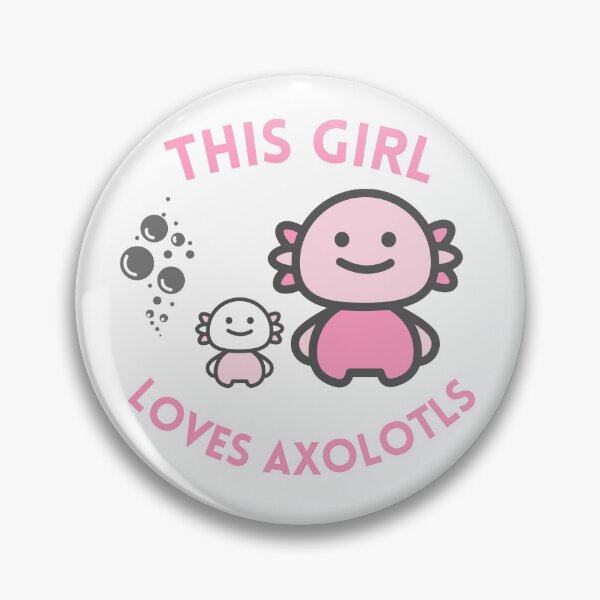 Item preview, This Girl Loves Axolotls | Cute Chibi Axolotl Fish | Best Axolotl Gift | Mexican Salamander designed and sold by KonnichiwaStore.