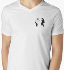 Schundliteratur T-Shirt mit V-Ausschnitt für Männer