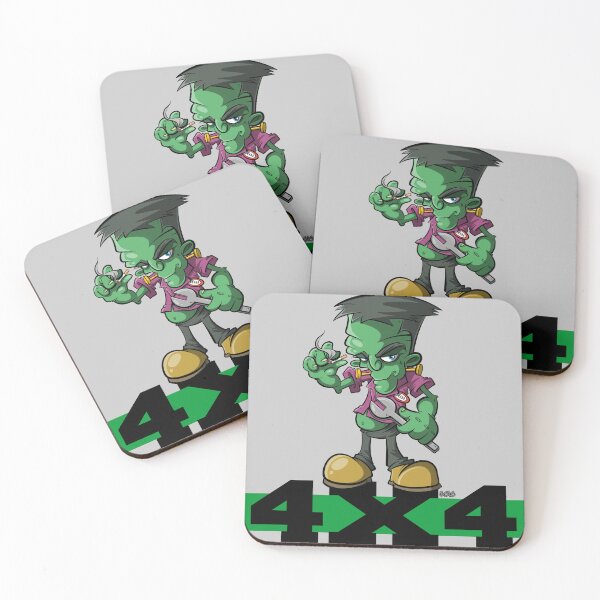 Item preview, Frank Frankenstein Mechanic Monster Cartoon 4x4 Off Road  designed and sold by 3sistersrock.