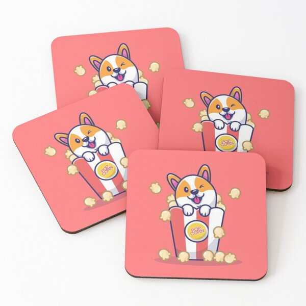 Item preview, Cute Corgi Dog With Popcorn Cartoon designed and sold by rossagrantt.