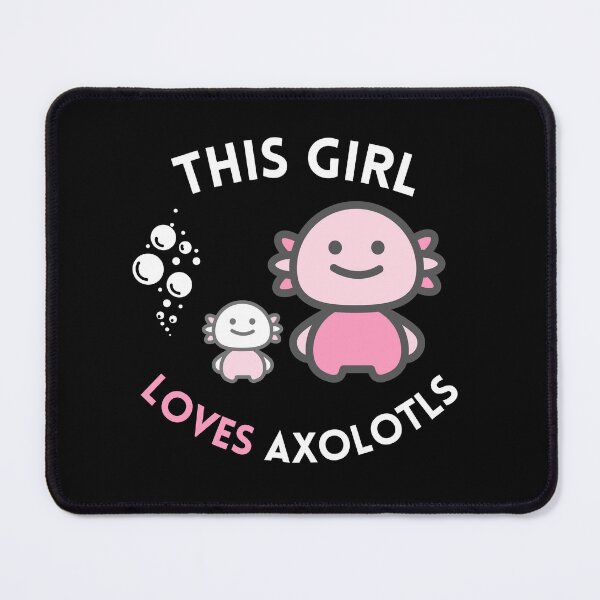 Item preview, This Girl Loves Axolotls | Cute Chibi Axolotl Fish | Best Axolotl Gift | Mexican Salamander designed and sold by KonnichiwaStore.