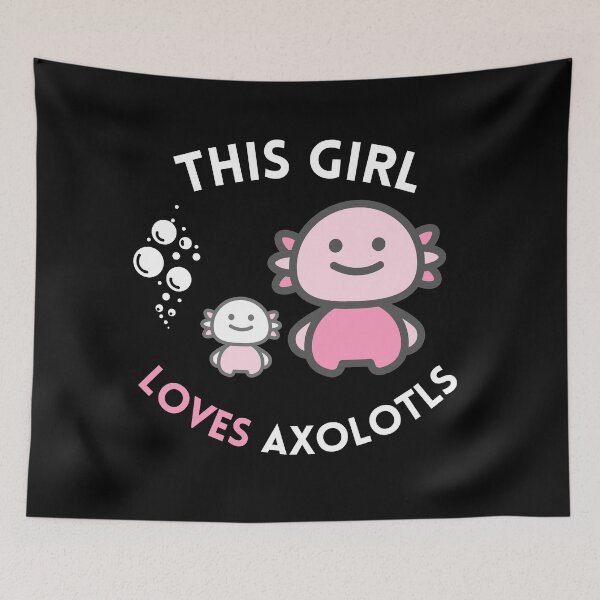 Item preview, This Girl Loves Axolotls | Cute Chibi Axolotl Fish | Best Axolotl Gift | Mexican Salamander designed and sold by KonnichiwaStore.