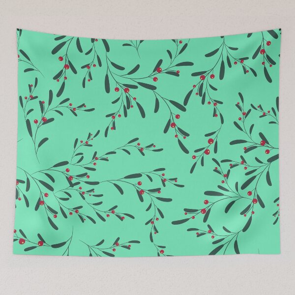 Item preview, Winter Floral Patterns Mint Green designed and sold by Hic21.