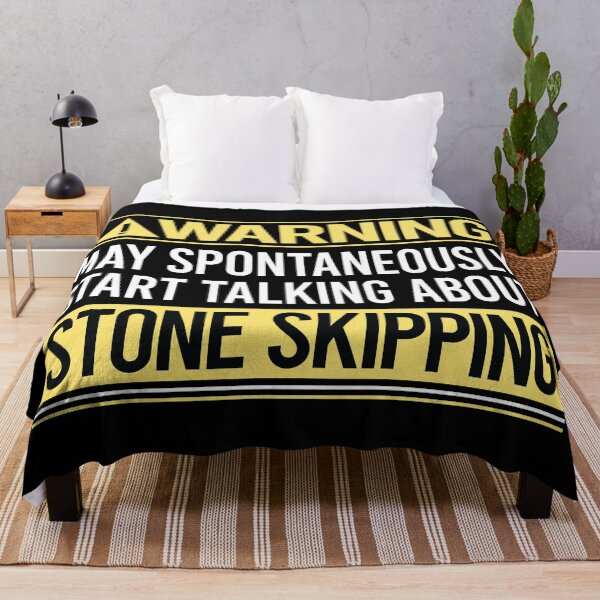 Item preview, Warning About Stone Skipping Stones Rock Rocks Skimming designed and sold by WrightTrouble.