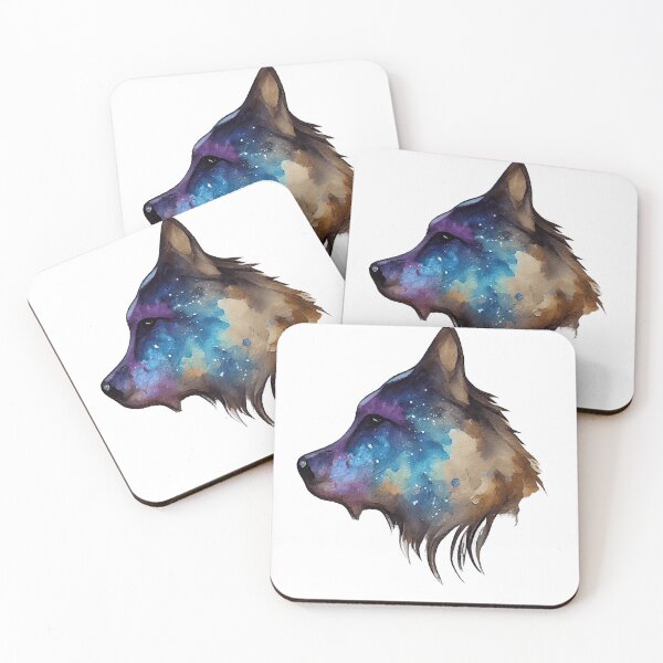 Item preview, Galaxy Wolf Watercolor designed and sold by CreationsPrints.