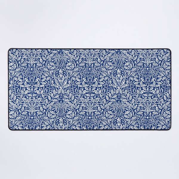 Item preview, Art Nouveau Floral Damask, Cobalt Blue and White  designed and sold by Marymarice.