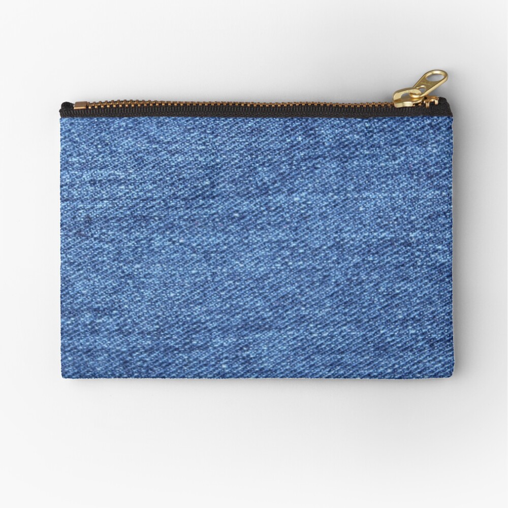 "Blue Jean Denim " Zipper Pouch for Sale by podartist Redbubble