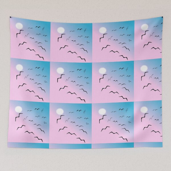 Item preview, Seagulls in flight at sunrise designed and sold by lisavonbiela.