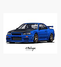 Street Monstr. Skyline R34 GTR Photographic Print