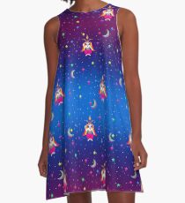 1997 Neon Rainbow Baphomet A-Line Dress