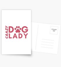 Crazy Dog Lady Postkarten
