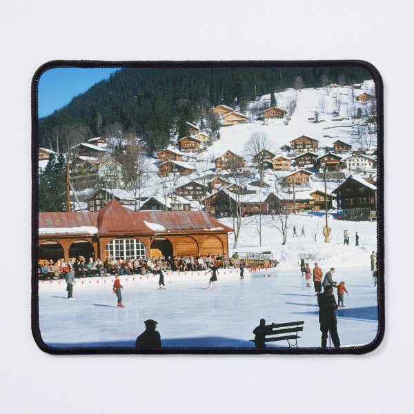 Item preview, 1950s - Wengen Skating Area, Bernese Oberland, Swiss Alps, Switzerland, Europe designed and sold by thatwaslife.