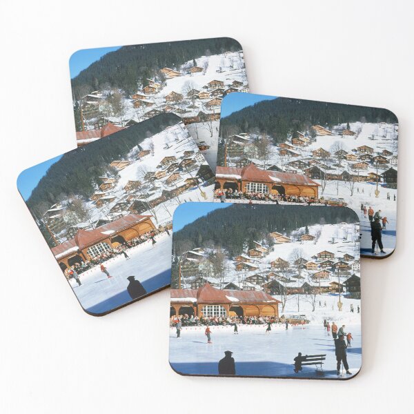 Item preview, 1950s - Wengen Skating Area, Bernese Oberland, Swiss Alps, Switzerland, Europe designed and sold by thatwaslife.