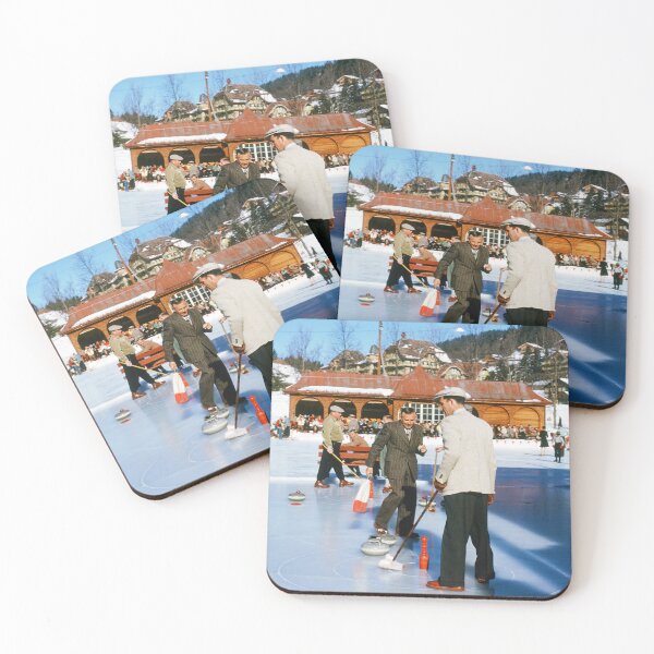 Item preview, 1950s - Wengen Skating and Curling, Bernese Oberland, Swiss Alps, Switzerland, Europe designed and sold by thatwaslife.