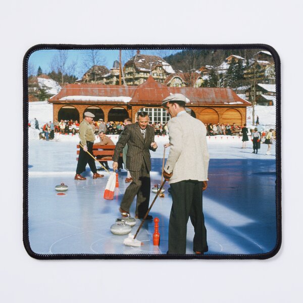 Item preview, 1950s - Wengen Skating and Curling, Bernese Oberland, Swiss Alps, Switzerland, Europe designed and sold by thatwaslife.