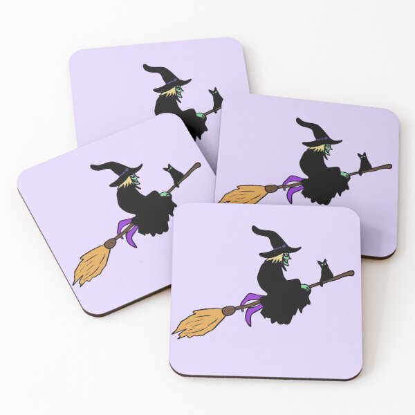 Item preview, Witch and black cat designed and sold by Mermaidssparkle.
