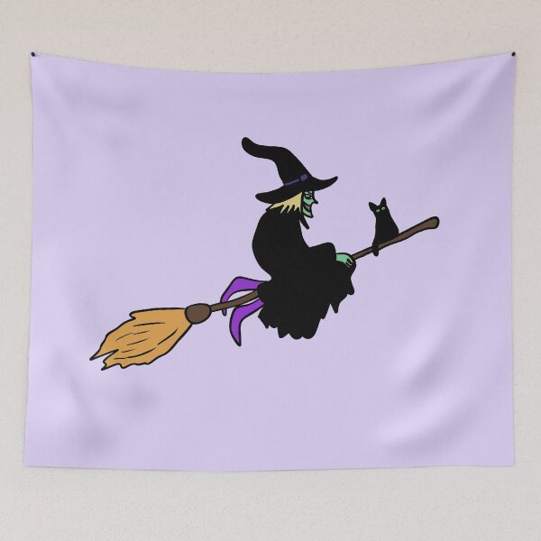 Item preview, Witch and black cat designed and sold by Mermaidssparkle.