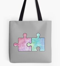 watercolor - matching puzzles Tote Bag