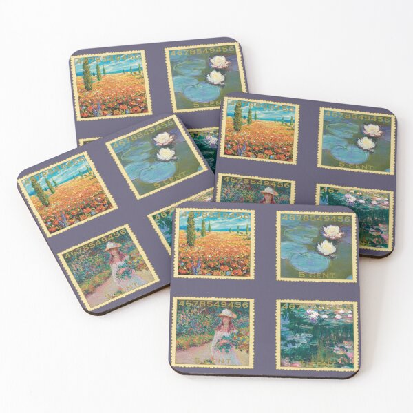 Item preview, Vintage Postage Stamps Monet Stamps Sticker Pack designed and sold by peachesinbloom.