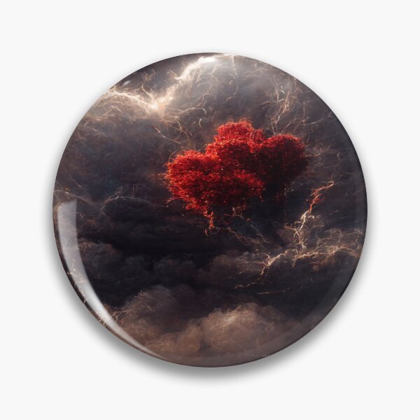 Item preview, Red Broken Heart in the Clouds /  Broken Hearts Unwind Designs designed and sold by Unwind-Art-Work.