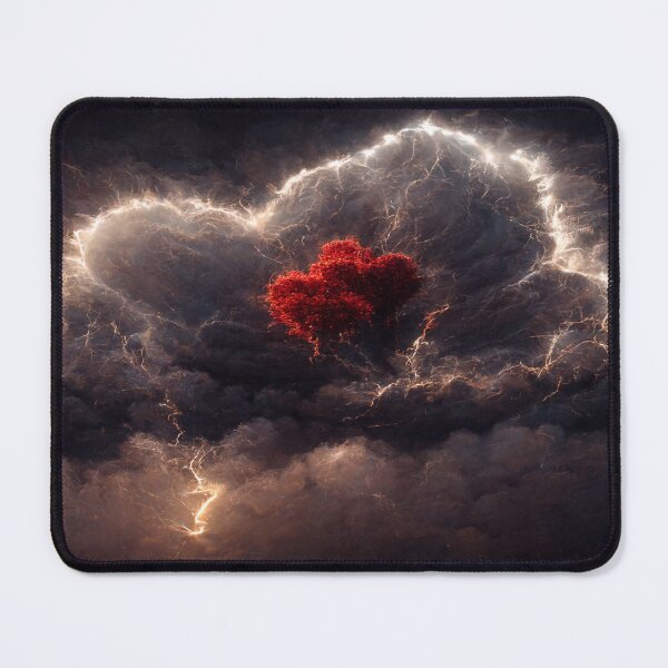 Item preview, Red Broken Heart in the Clouds /  Broken Hearts Unwind Designs designed and sold by Unwind-Art-Work.