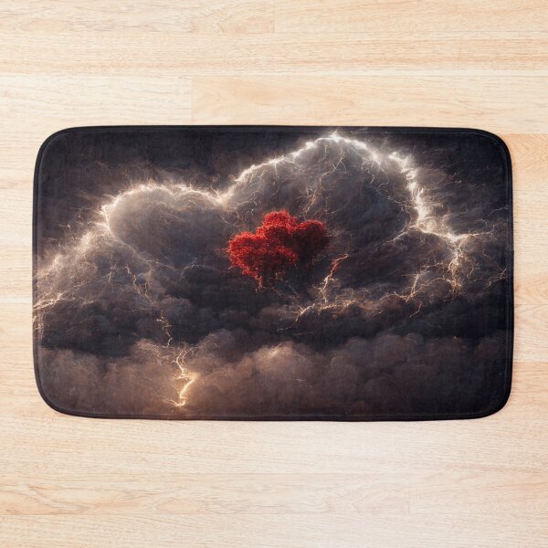 Item preview, Red Broken Heart in the Clouds /  Broken Hearts Unwind Designs designed and sold by Unwind-Art-Work.