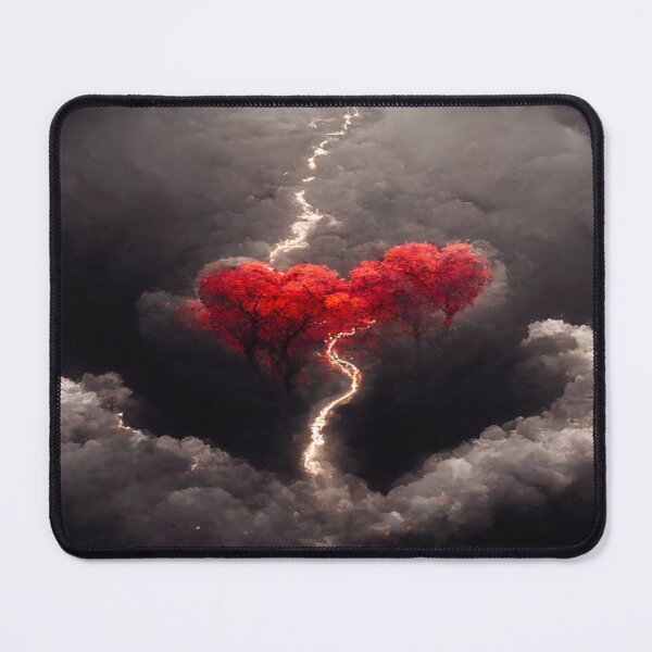 Item preview, Red Broken Heart in the Clouds /  Broken Hearts Unwind Designs designed and sold by Unwind-Art-Work.