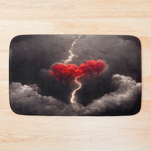 Item preview, Red Broken Heart in the Clouds /  Broken Hearts Unwind Designs designed and sold by Unwind-Art-Work.