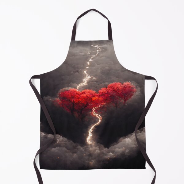 Item preview, Red Broken Heart in the Clouds / Broken Hearts Unwind Designs designed and sold by Unwind-Art-Work.