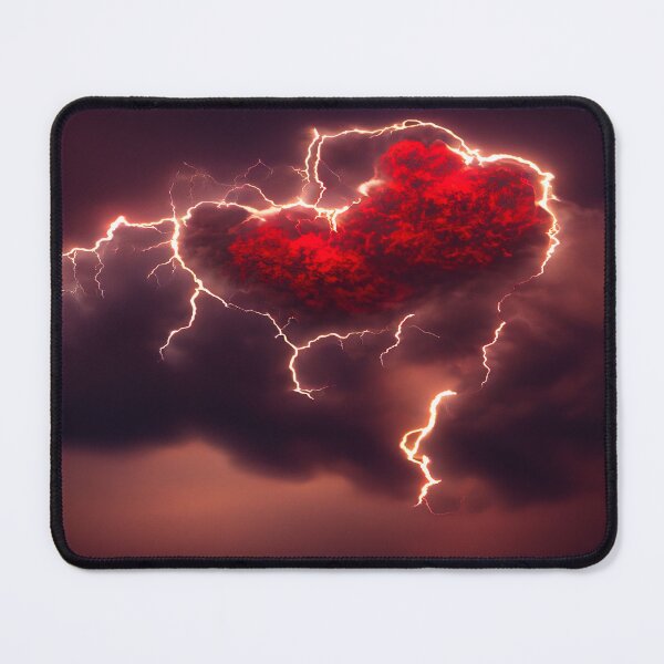 Item preview, Red Broken Heart in the Clouds /  Broken Hearts Unwind Designs designed and sold by Unwind-Art-Work.