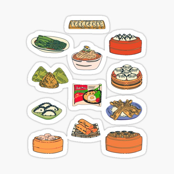 Dim Sum Fun Cute Witty Kawaii Chinese Food Sticker