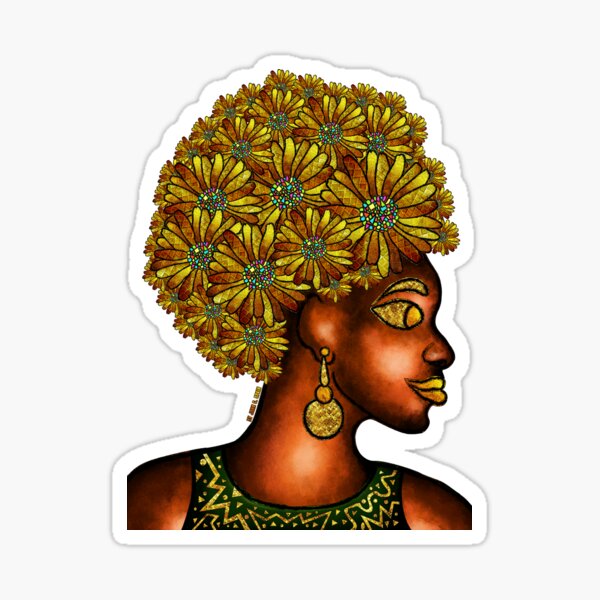 Golden Petals Sticker