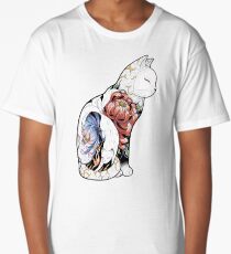 Kitsune Cat Tattoo Long T-Shirt