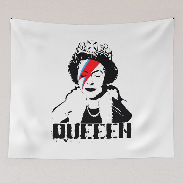 Item preview, Queen Elisabeth Ziggy Queen banksy street pop art designed and sold by DesignsbyMona.